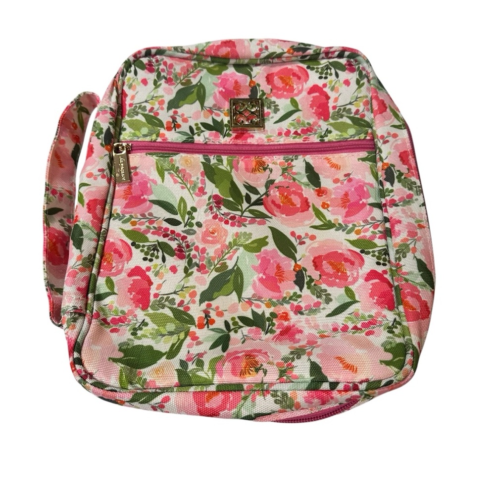 Mary Square Full Bloom Pink Floral Bible Cover